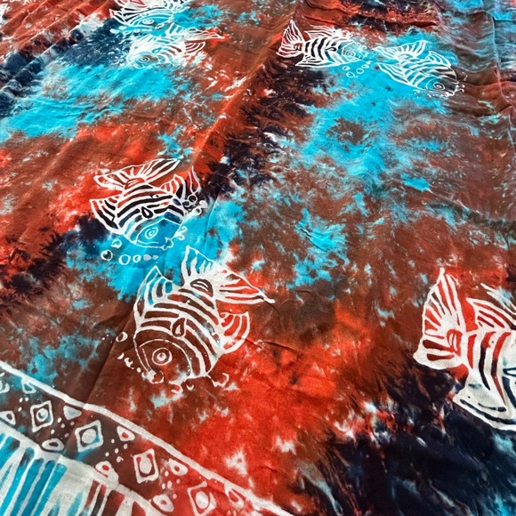 Bathing Suit Cover Up with Mini Tassels / Wear Multiple Ways Halter Top / Skirt - Picture 8 of 16